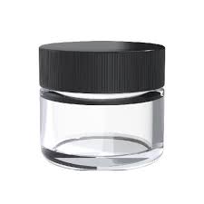 Glass Concentrate Container Black Cap