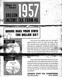 Oregon Income Tax Pie Chart 1957 Portland Memories