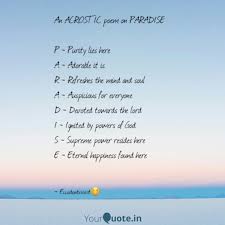 new an acrostic poem using the word
