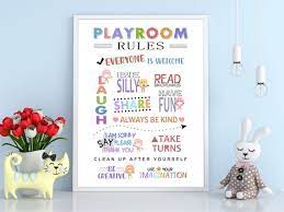 Playroom Rules Printable Wall Art