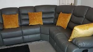 leather recliner corner sofa set