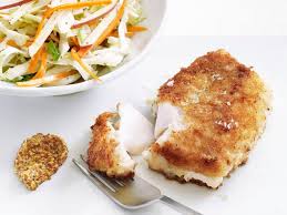 pan fried cod with slaw