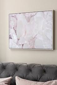 Iridescent Gemstone Canvas Grey Wall