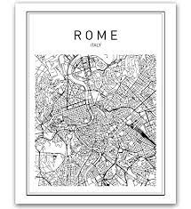 rome map rome print map of rome italy