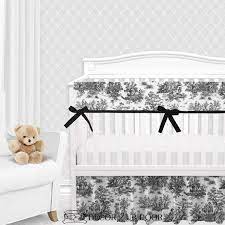 white toile baby crib bedding toile