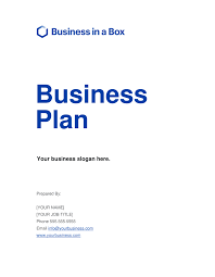 An easy to read table of contents should follow. Business Plan Template By Business In A Box