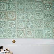 Green Embossed Wall Panel Tiles