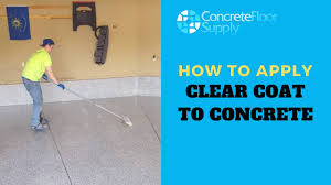how to apply clear coat to concrete