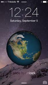rotating globe on your iphone s lock screen