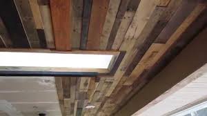 reclaimed wood ceiling or accent wall