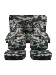 Camouflage Car Seat Covers Green