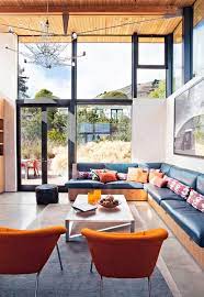 decorate a living room with large windows