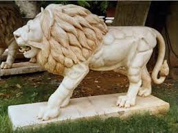 Animal Art Lion Modern Marble Statues