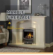 Indoor Carved Cultured Marble Fireplace