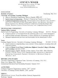Sample Resume Graduate Professional Resume Graduate School College