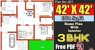 3bhk House Plan With Drawing Hall