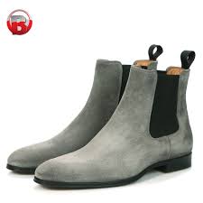 Santimon chelsea boots men suede casual dress boots ankle boots formal shoes black brown grey. Stunning Grey Blue Suede Chelsea Boots Men Black Elastic Panels Leather Wood Sole Buy Fantastic Chelsea Boots Black Elastic Panels Chelsea Boots Cheap Suede Boots Product On Alibaba Com