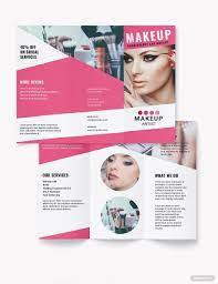 free makeup artist tri fold brochure