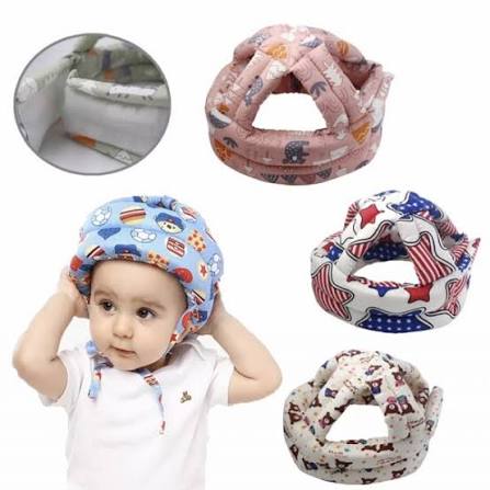 Buy Random Design Baby Safety Helmet Head Protection Headgear Toddler Anti-fall Pad Children Learn To Walk Crash Cap