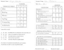 Toddler Report Card Template Free Elementary Report Card Template