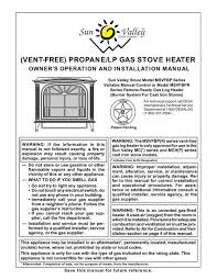 vent free propane lp gas stove heater