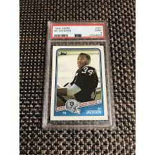 Bo never truly met the hype surrounding him coming out of the university best bo jackson rookie card: 1988 Topps 327 Bo Jackson Rookie Card Raiders Psa 9 Mint