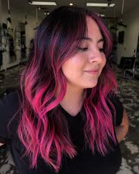 I just love black hair with pink highlights! 19 Hottest Black Hair With Highlights Trending In 2021