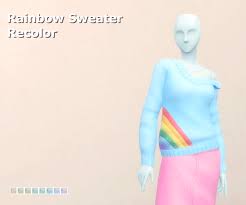 rainbow maxis match sweater cc lana