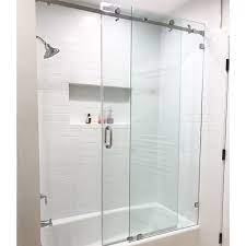 frameless sliding with clear glass