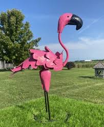 20 Metal Flamingo Statue Yard Accent