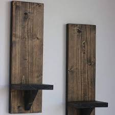 Wall Mounted Wooden Candle Holders