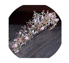 Amazon Com New Pink Bridal Crowns Handmade Tiara Bride