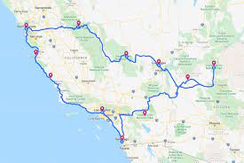usa road trip itinerary california