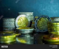 Euro Coins On Table Image Photo Free Trial Bigstock