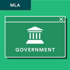 mla how to cite a government
