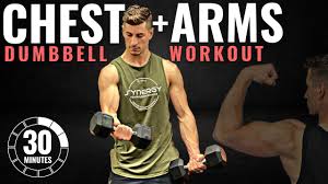30 min chest and arms dumbbell workout