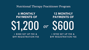 payment plans nutritional therapy