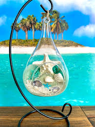 Mexico Beach Teardrop Terrarium Glass