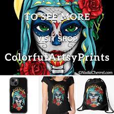 Buy Sugar Skull Art Print Bright