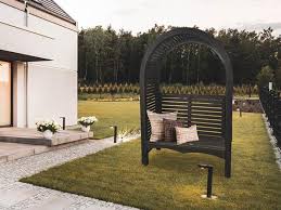 adelaide dove gray arbor with bench