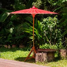 Bright Red Decorative Outdoor Umbrella