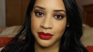 makeup tutorial holiday red lips