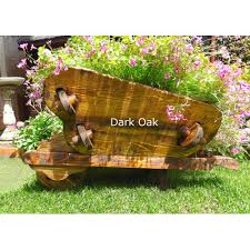 Wooden Wheelbarrow Planter Decoration