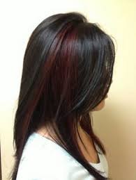 Brown highlights with black hair /via. Straight Black Hair With Red Highlights Up To 68 Off Free Shipping