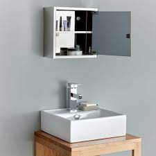 300mm Stainless Mirror Cabinet