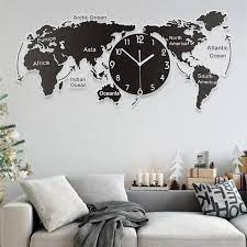 Map Wall Hanging Clock Wall Art