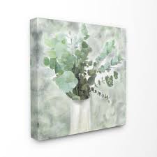 Clothing manufacturers & wholesalers home decor sage shantung fabric. The Stupell Home Decor Collection 30 In X 30 In Sage Green Painterly Eucalyptus In White Vase By Kimberly Allen Canvas Wall Art Ccp 312 Cn 30x30 The Home Depot