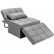 Langford Charcoal Sofabed With Dark Wood