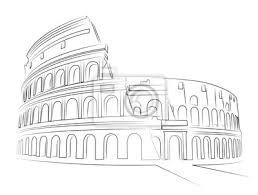 ¿cómo se llamaban los baños de vapor en la antigua roma? Coliseo De Roma Dibujo Vectorial Pinturas Para La Pared Cuadros Gladiador Foro Anfiteatro Myloview Es