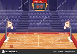 basketball court arena stadium cartoon